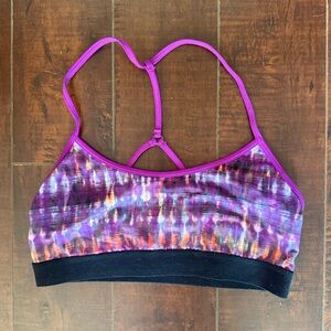 alo yoga Fuschia Tie-Dye Sports Bra